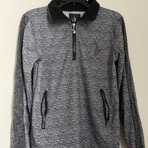 Baby Phat gray zip pull over long sleeve
